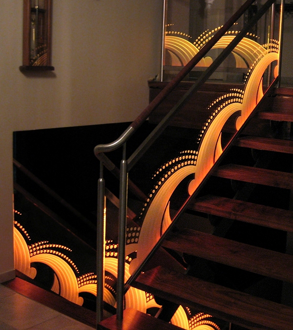 Carved Glass Staircase